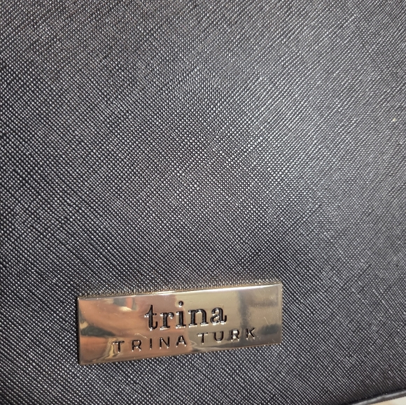 Trina Turk Black Satchel with Gold Accents - Picture 13 of 13